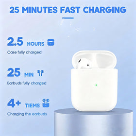 Rodkedc AirPods 2nd Gen case Bluetooth sync button enables quick pairing.