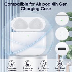 Rodkedc case with AirPods in use offering extended listening time