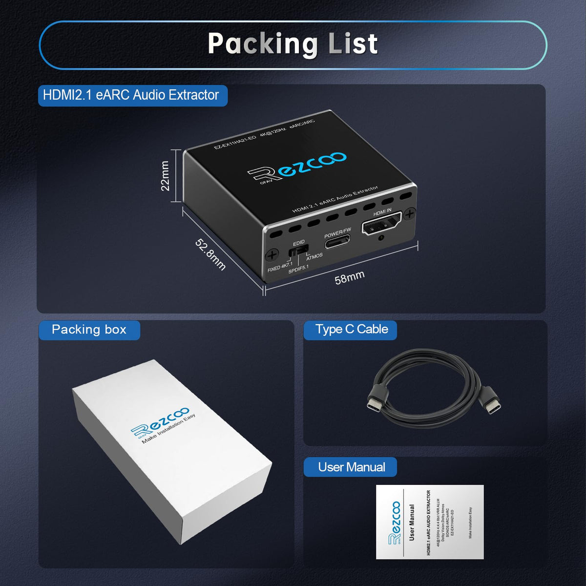 ROFAVEZCO eARC audio extractor clarifies audio paths.