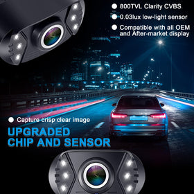 Rohent night vision backup camera enhances low-light rear visibility.