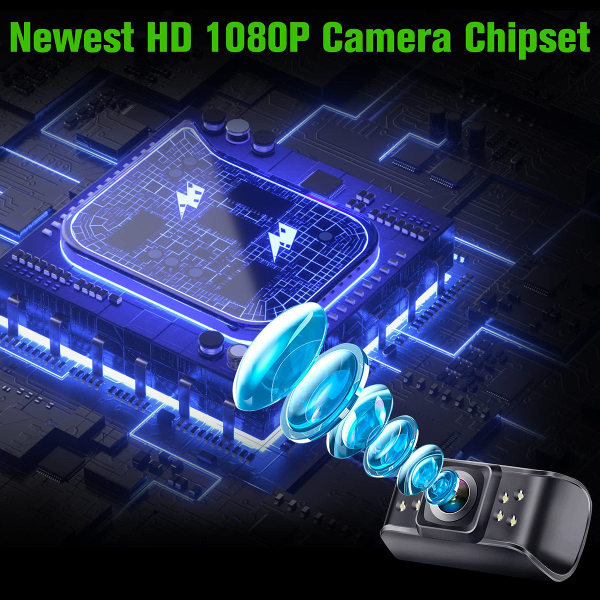Rohent 4.3-inch monitor displaying 1080P image for clearer reversing