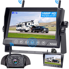 Rohent RV backup camera 1080p delivers crisp rear views for safer navigation.