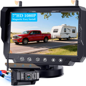 Rohent solar backup camera with magnetic mount for quick, drilling-free installation
