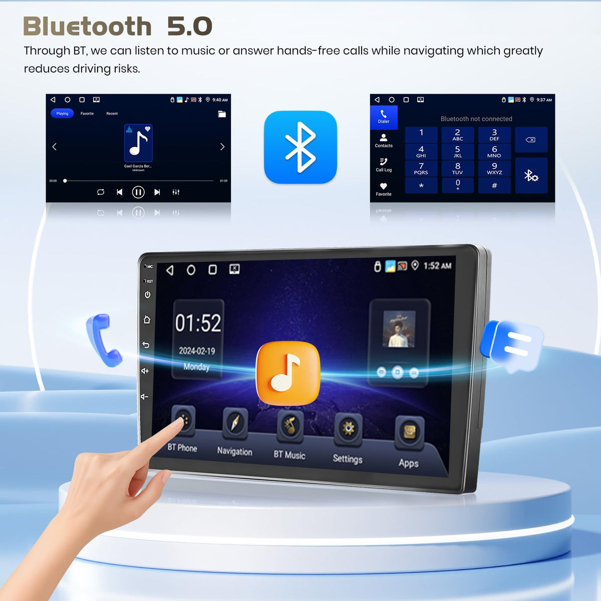 Roinvou 1280x720 HD touchscreen display readable in daylight