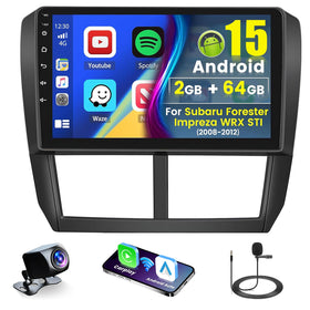 Roinvou 2G+64G Android radio in dash for Forester 2008-2012 boosts multimedia ease.