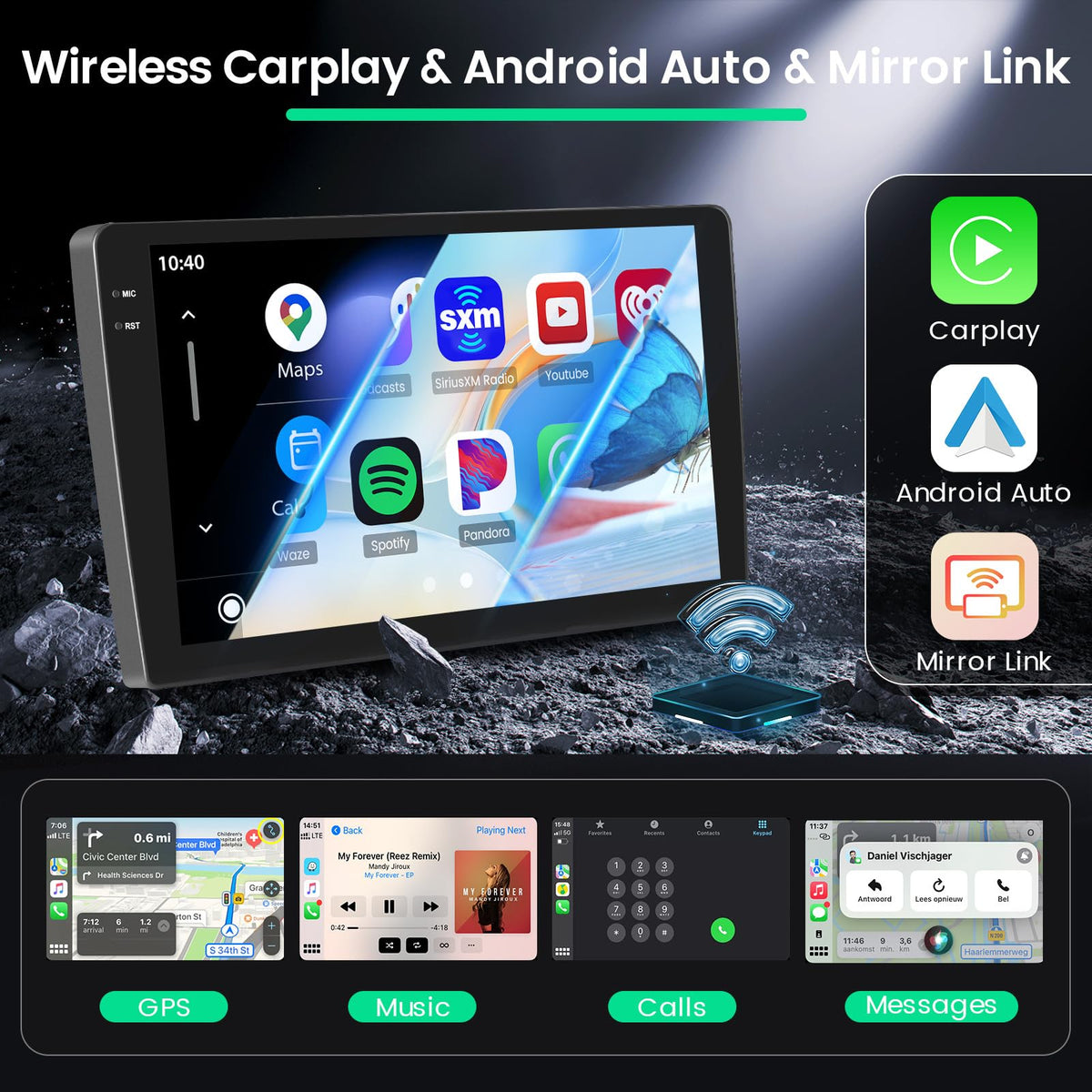 Roinvou 5GHz WiFi and Bluetooth 5.0 for fast pairing and stable connectivity.
