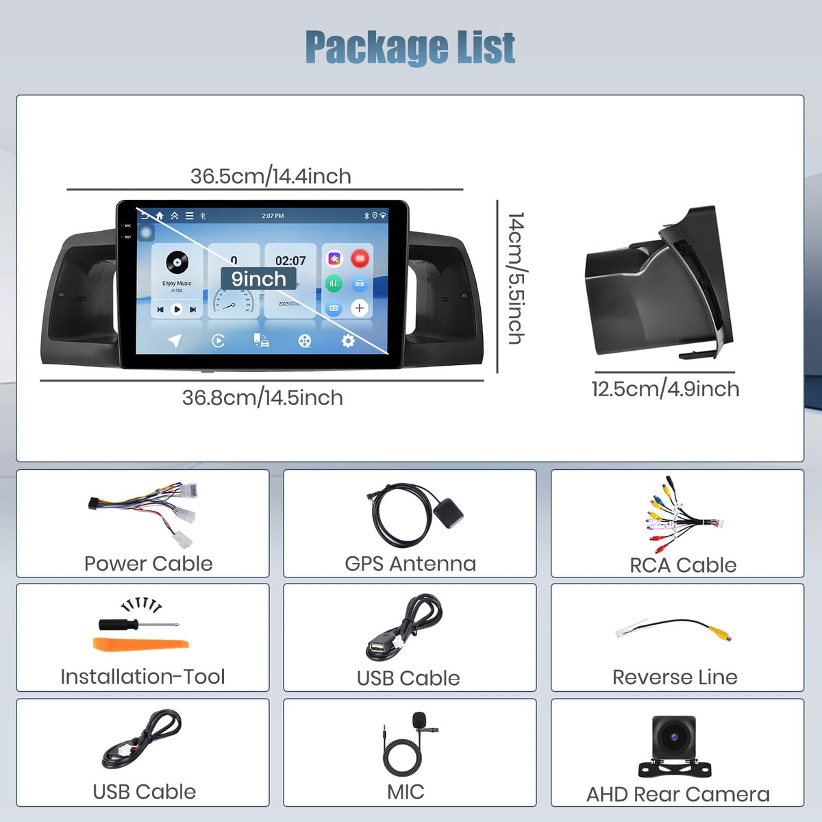 Roinvou DSP-32EQ 9-inch mirror link and split-screen for multitasking