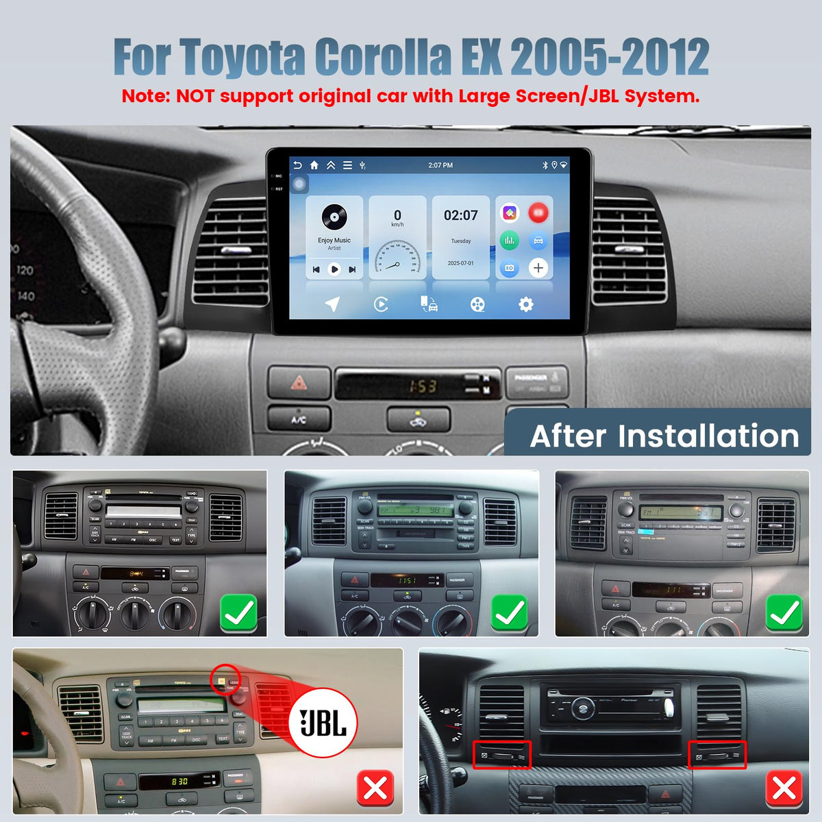 Roinvou DSP-32EQ 9-inch touchscreen display enables crisp navigation and media control