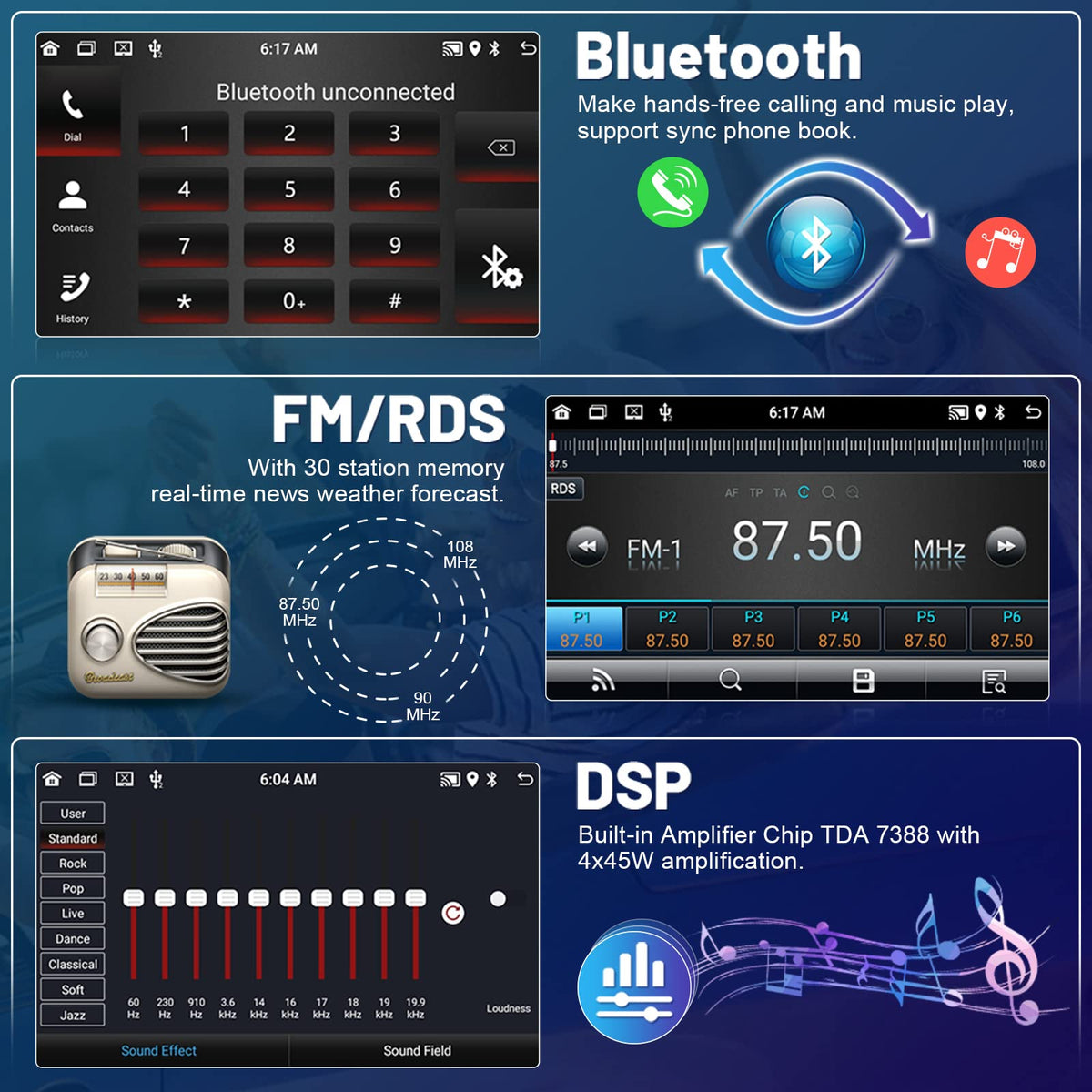 Roinvou DSP and EQ to customize sound in the car