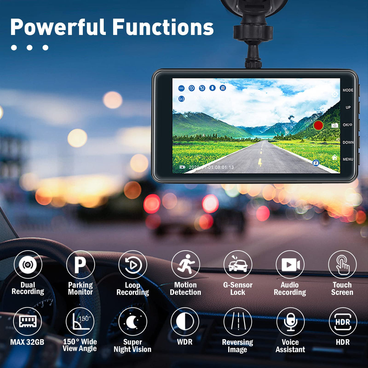 Roinvou rear waterproof camera mounted on bumper delivering reliable rear view