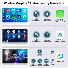 Roinvou wireless CarPlay and Android Auto connectivity for seamless smartphone mirroring.
