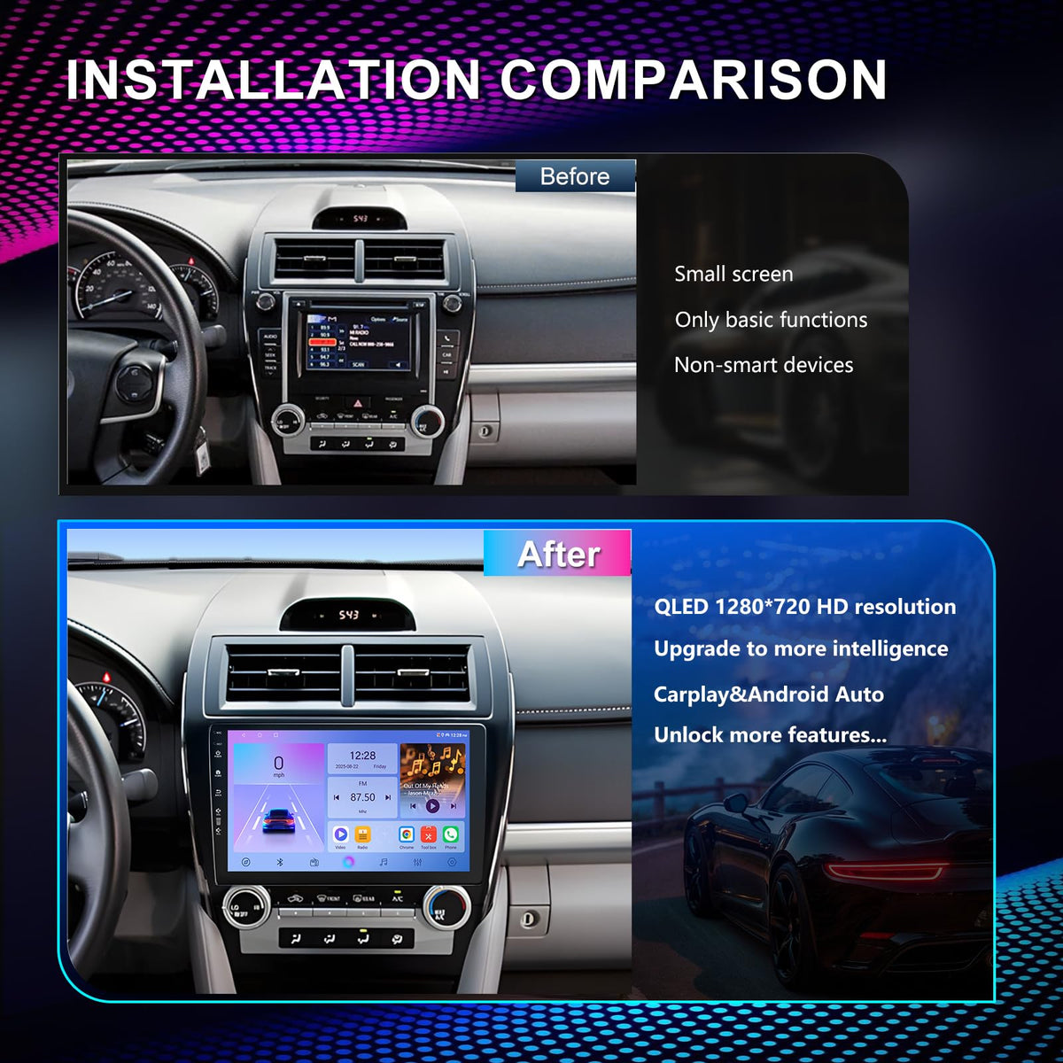 Rojokis wireless CarPlay and Android Auto for smartphone integration