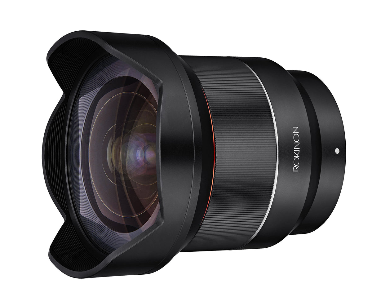 Rokinon AF 14mm F2.8 for Sony E - built-in hood protects lens and reduces flare