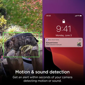 Roku camera next to ruler for size comparison, helps plan installation placement