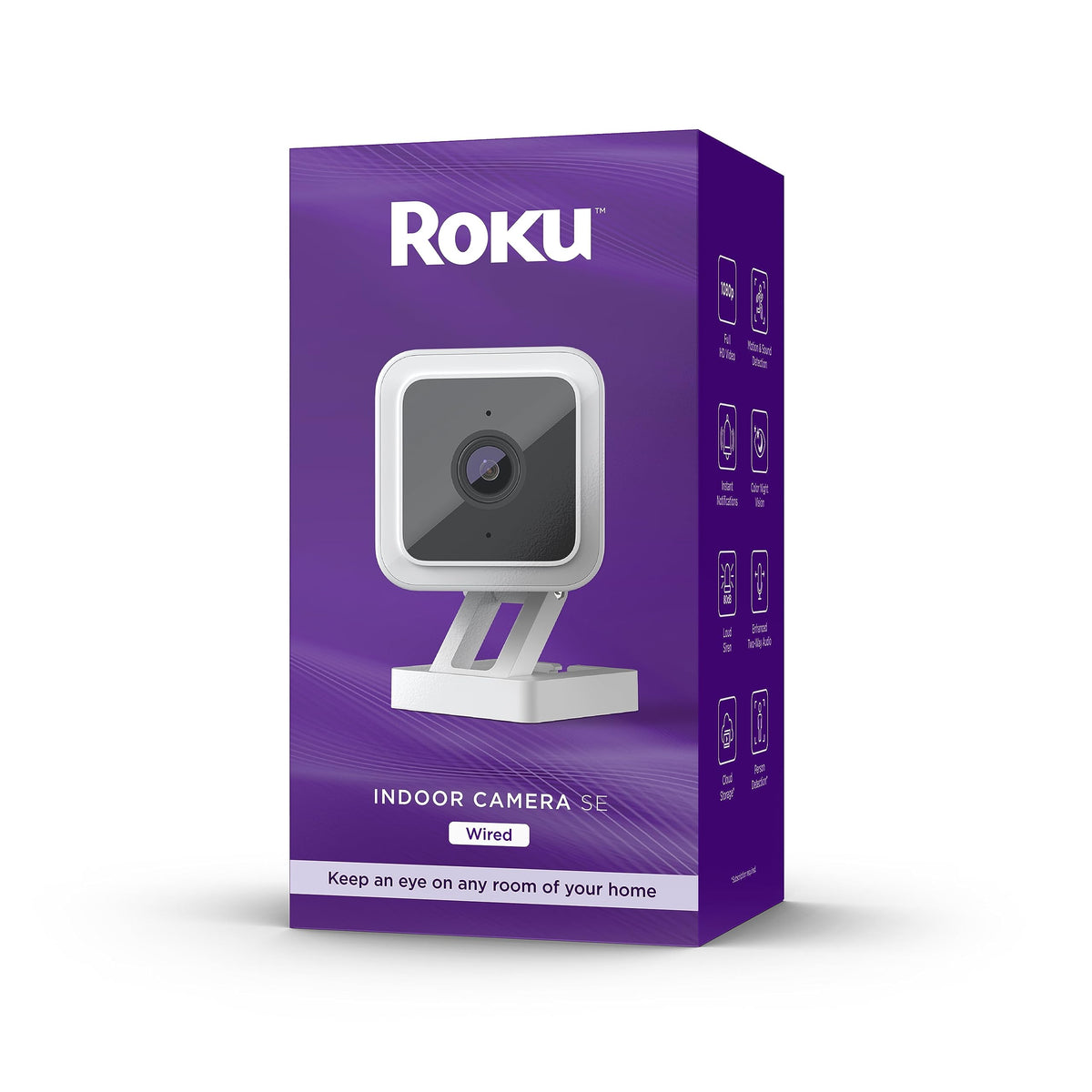 Roku CS1000R front view compact indoor camera for discreet monitoring