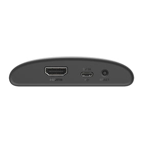 Roku Express 4K+ premium HDMI cable close up ensuring reliable 4K/HDR signal