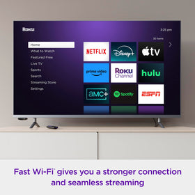 Roku Express 4K+ side ports showing HDMI connector and compact design