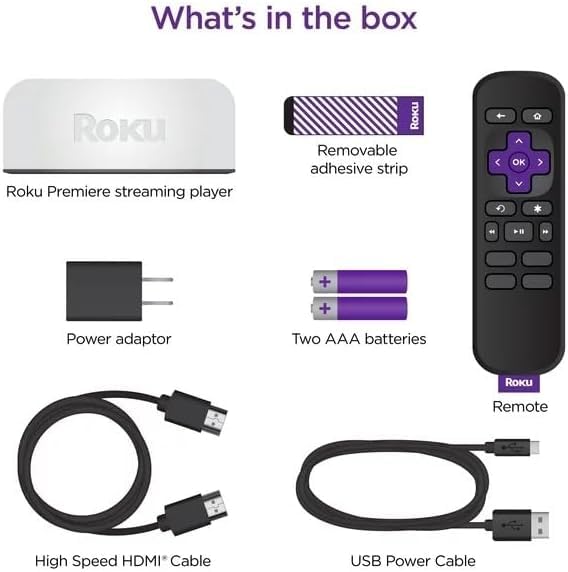 Roku Premiere connected to TV showing crisp 4K picture for improved viewing benefit