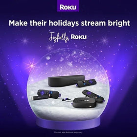 Roku Premiere on living room shelf next to TV showing seamless streaming benefit