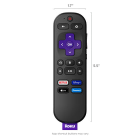 The Roku RCA1R remote enhances streaming convenience with intuitive controls.