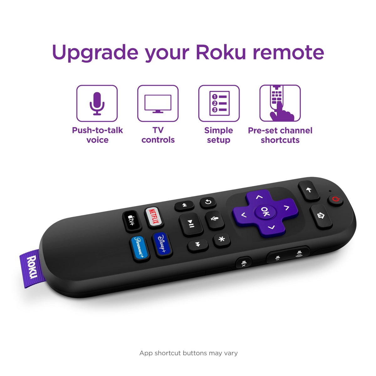 The Roku RCA1R enables quick navigation through voice control.