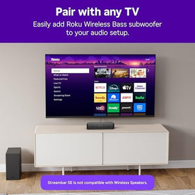 Roku Streambar SE Bluetooth connection for headphones or speakers.