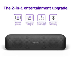 Roku Streambar SE remote control for simple, one-device operation.