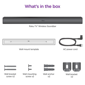 Roku TV Wireless Soundbar Bluetooth streaming for studio-quality phone playback.