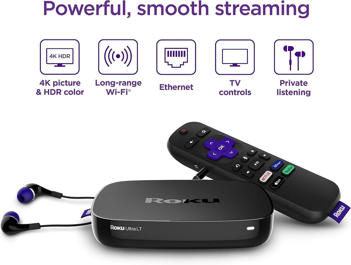 Roku Ultra LT Ethernet-ready for stable connection