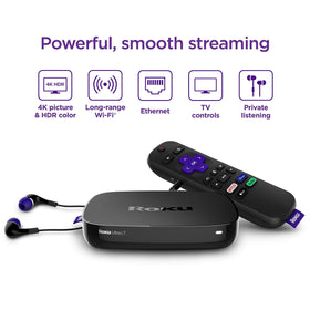 Roku Ultra LT installed on TV streaming interface for easy navigation