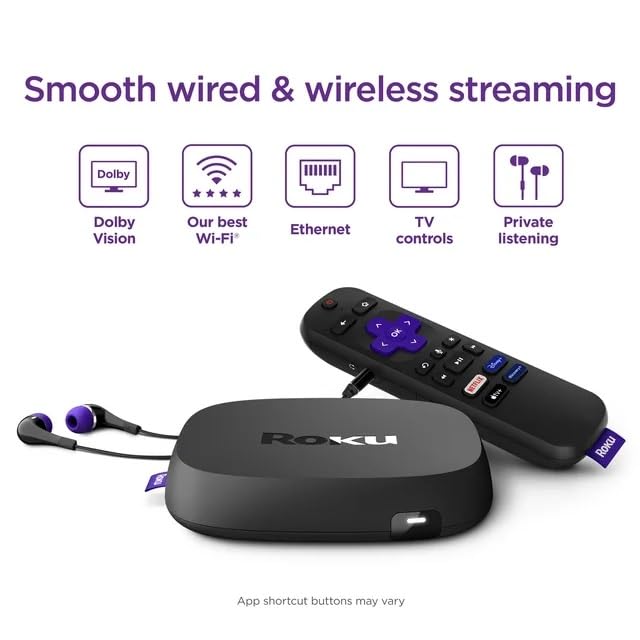 Roku remote and included HDMI and USB extension cables for simple setup