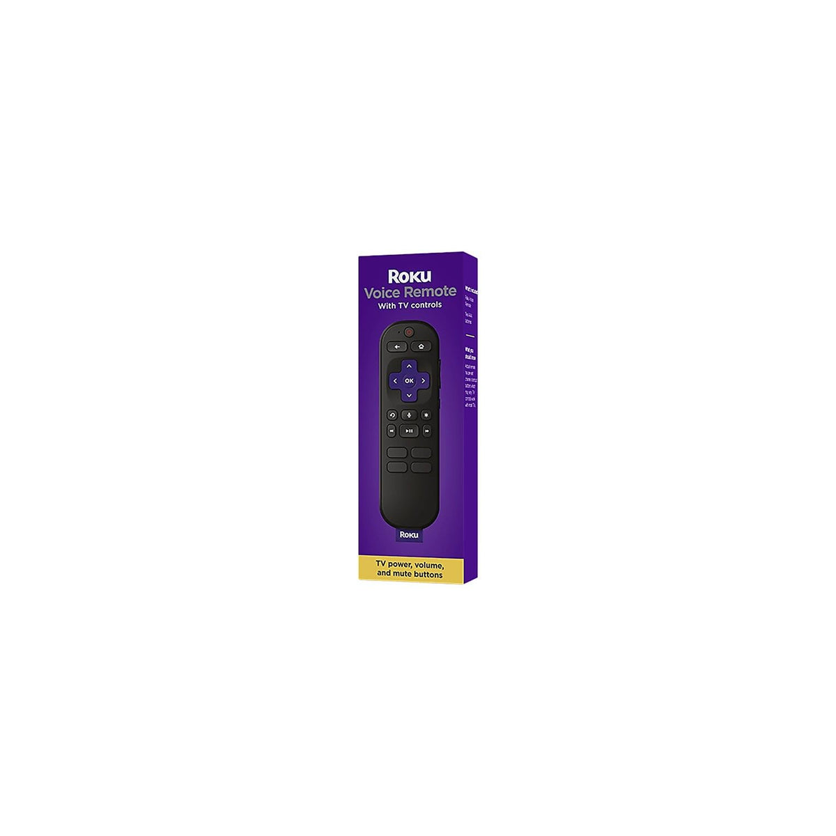 Roku Voice Remote with four preset shortcuts
