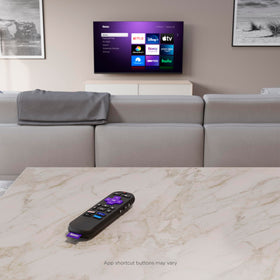 Roku Voice Remote with pre set shortcuts, fast access to favorite channels