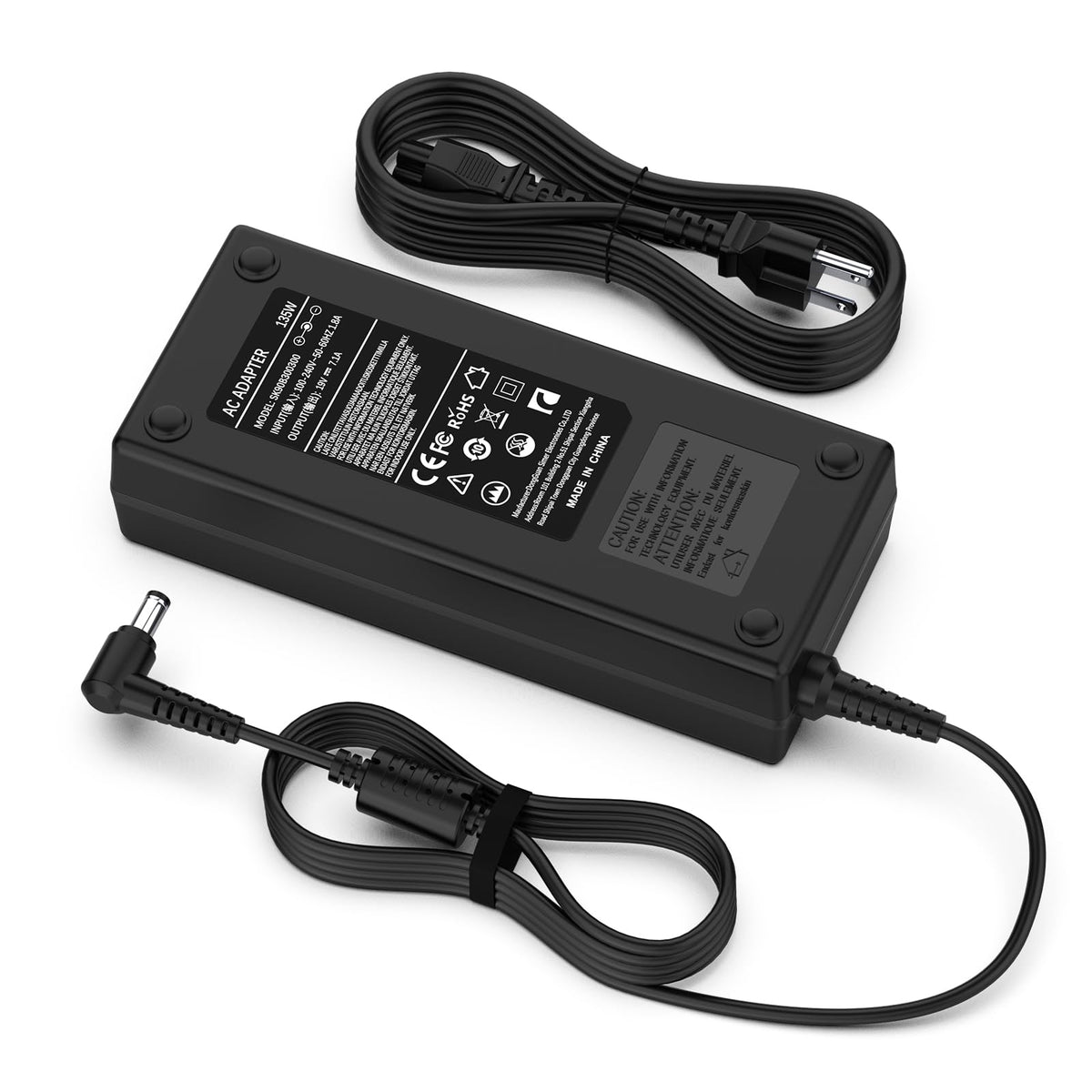 ROLADA 135W charger front view powering Acer Nitro laptops efficiently