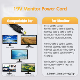 Worldwide 100-240V input enables easy use at home or abroad.