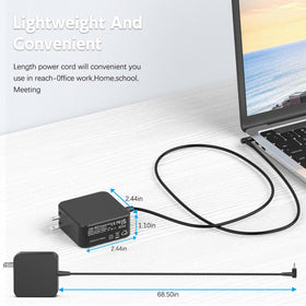 ROLADA 45W charger with a 6.6ft cord offers flexible reach and convenience.