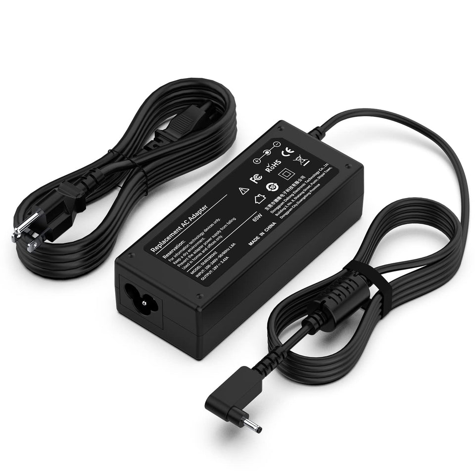 ROLADA front view of 65W adapter showing compact design and ports for reliable charging