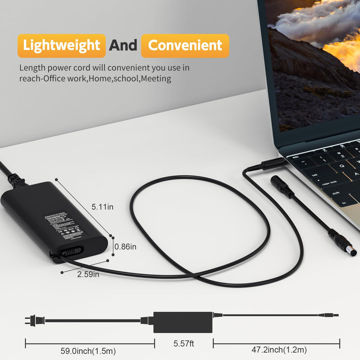 ROLADA 90W works with 100-240V input for global travel