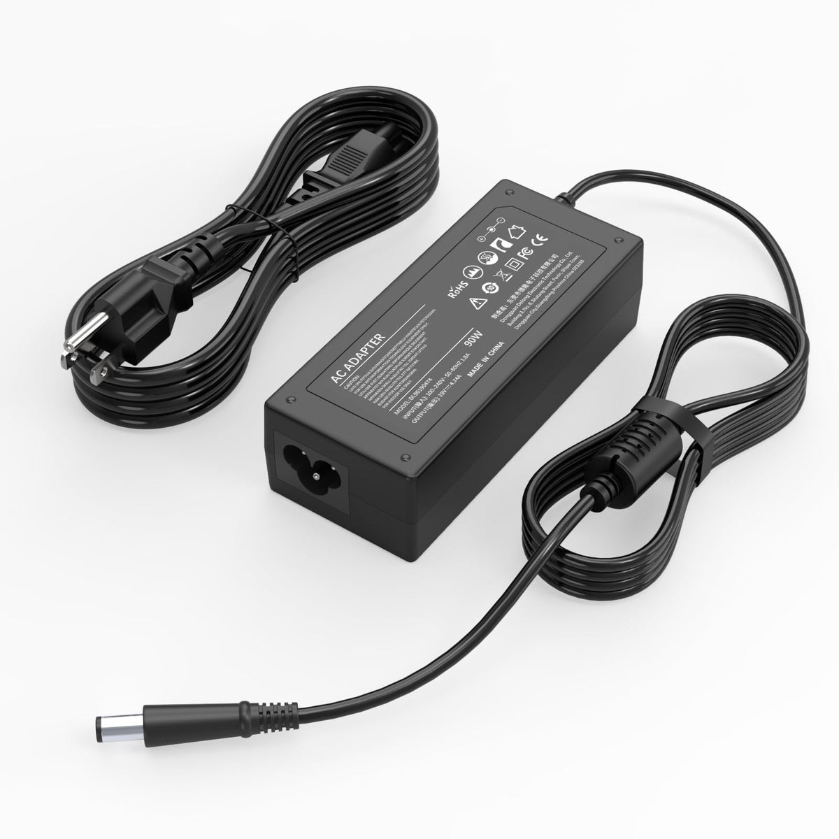 ROLADA 90W power cord with HP all-in-one connector delivers secure, steady power.