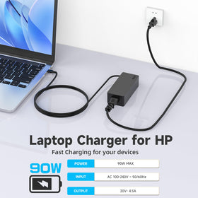 ROLADA 90W USB-C charger in use powering a laptop smoothly