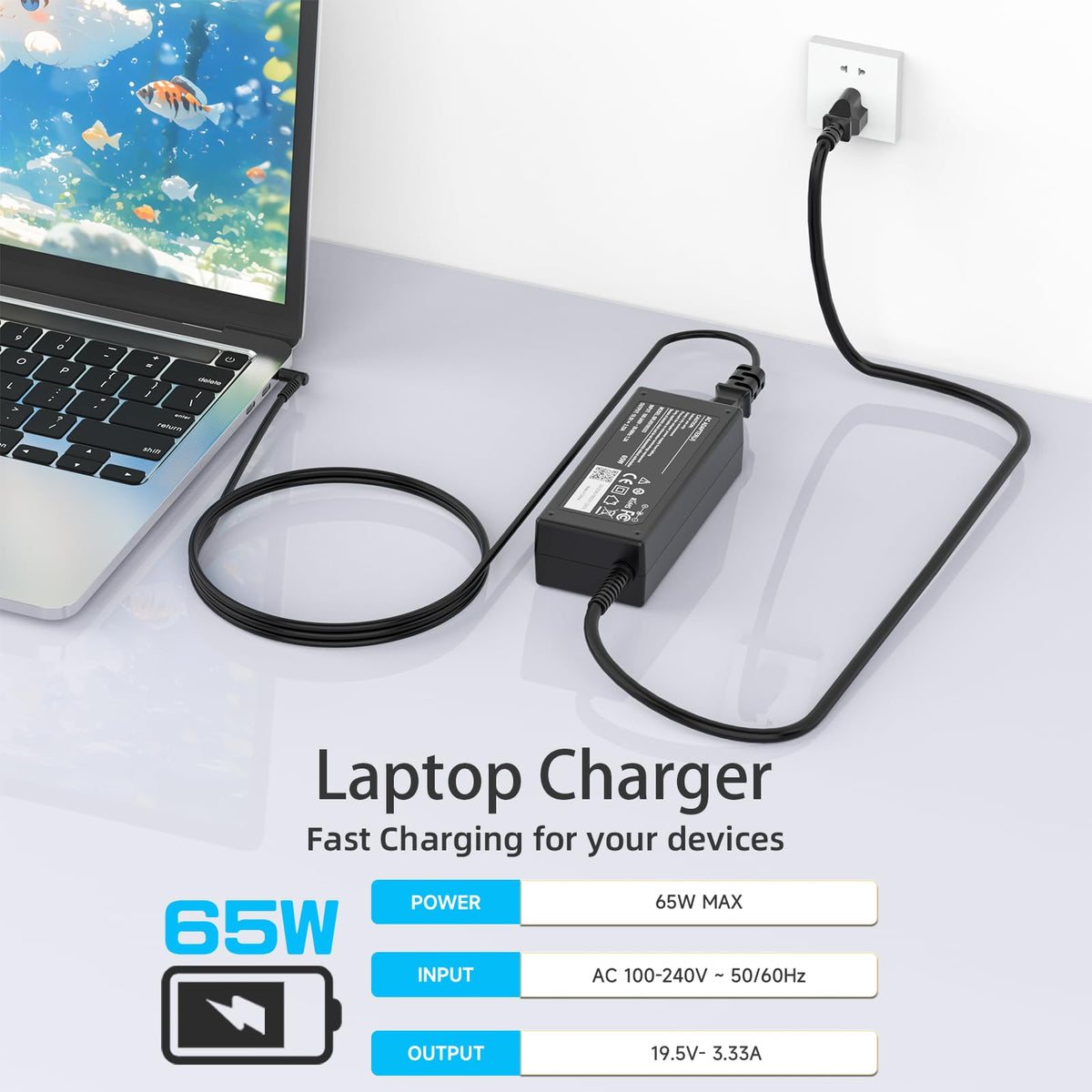 ROLADA compact charger design, travel-friendly for work or home