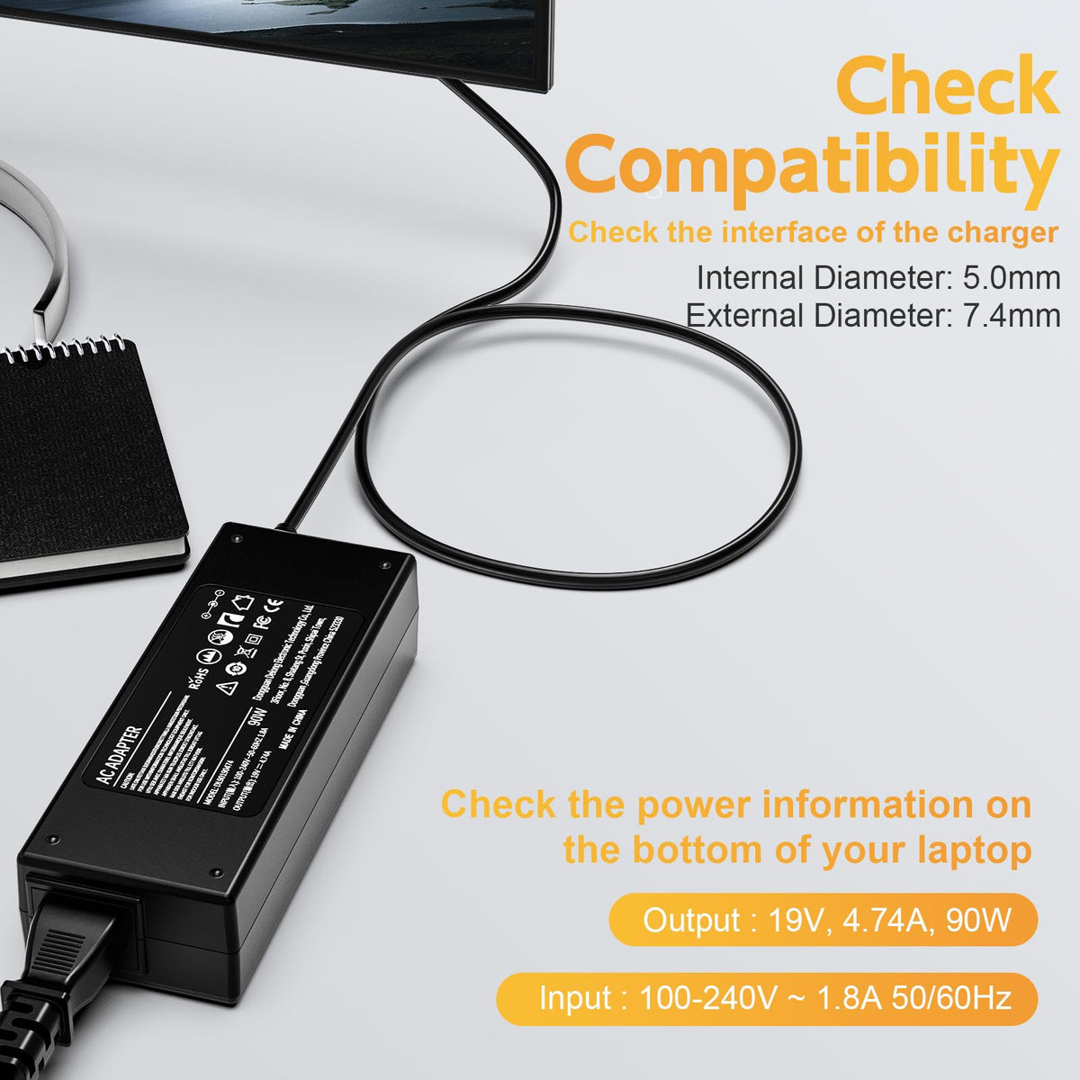 ROLADA HP AIO compatibility cord supports many HP models for simple replacements