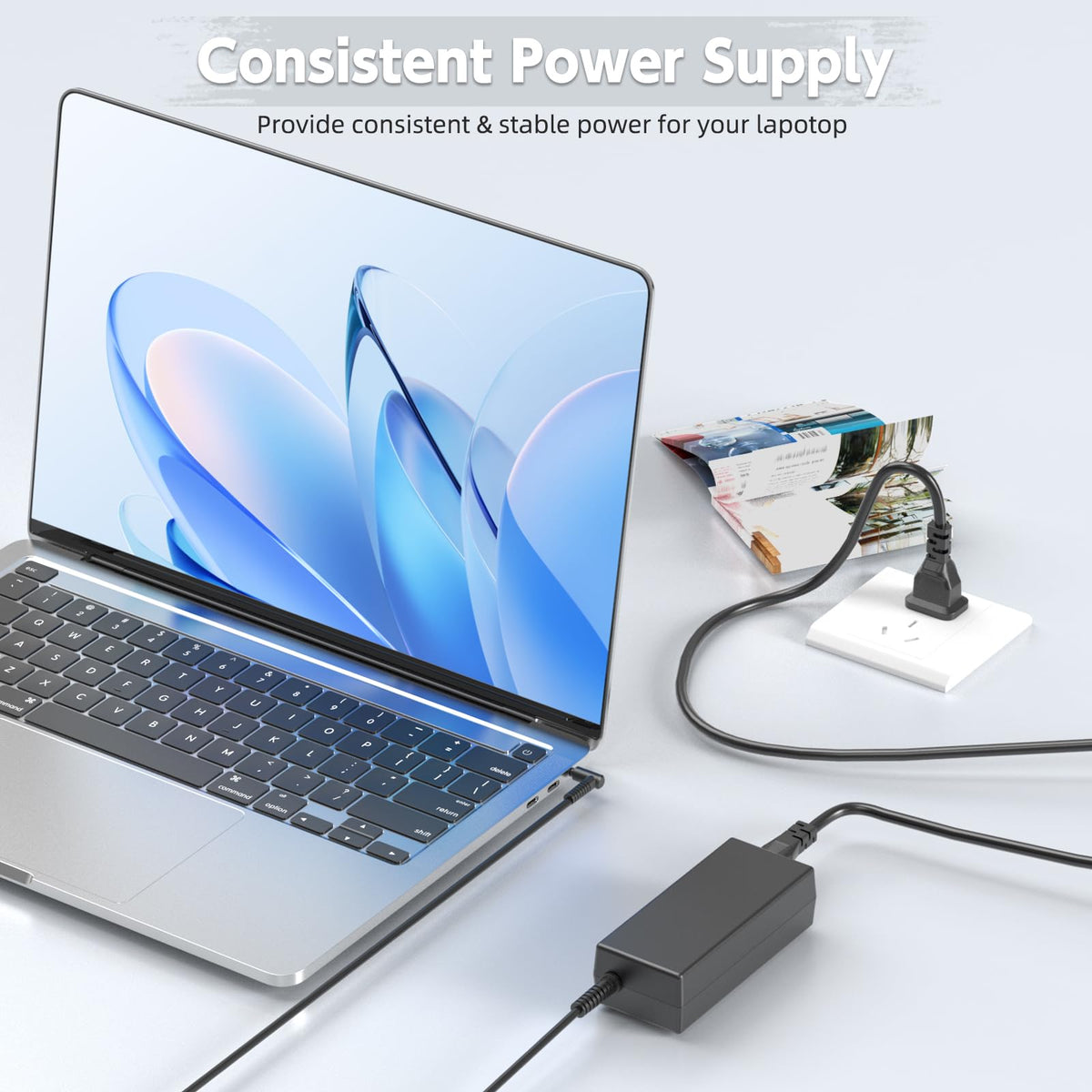 ROLADA fixed-prong design provides stable charging at home or on the go.