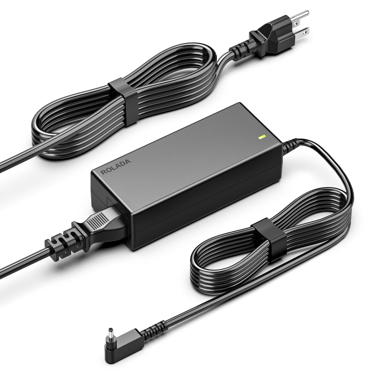 ROLADA front view adapter showing compact housing and power LED for dependable charging