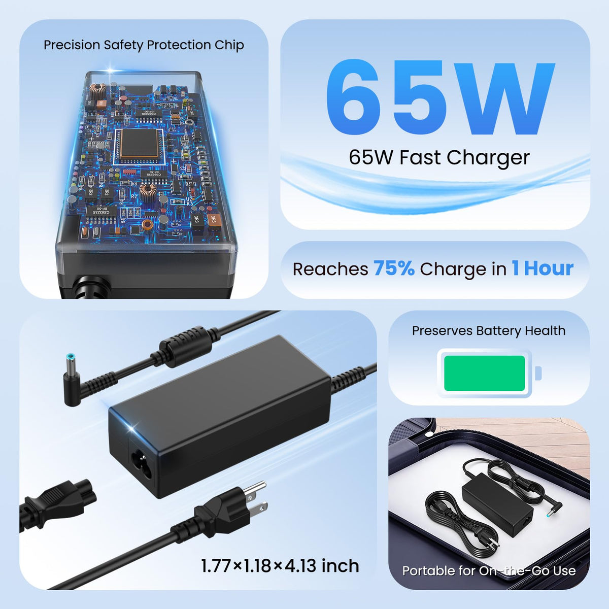 ROLADA power adapter and cord included in the package