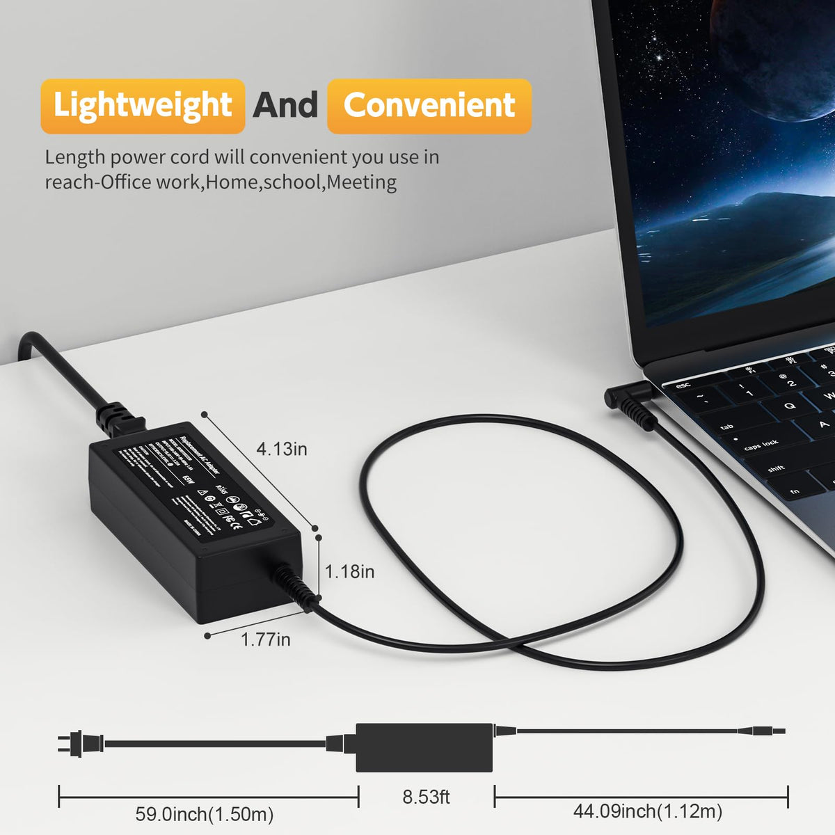 ROLADA 65W adapter packaging includes charger and power cord.