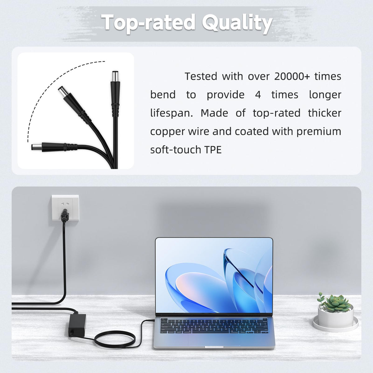 Pavilion DV/DM series compatibility focus shows versatile HP laptop charger.