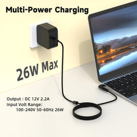 ROLADA close-up of 2.5×0.7mm plug ensuring correct Chromebook fit