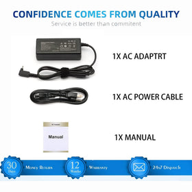 ROLADA adapter paired with included power cord showing ready-to-use convenience