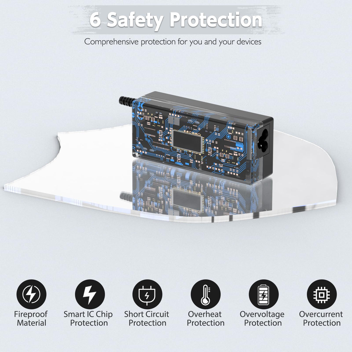 ROLADA safety certifications label confirms CE FCC RoHS compliance